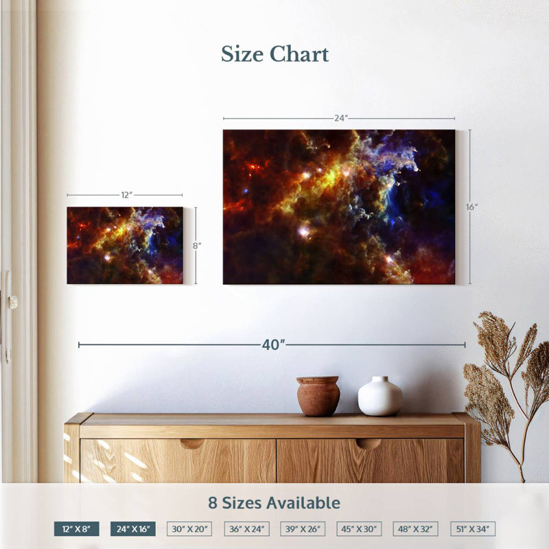 Oberle Rosette Nebula, 16" H x 24" W