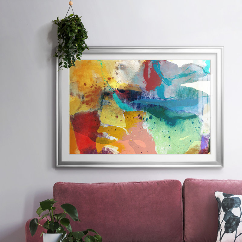 Observation 6, cadre encadré avec biseauté mat et verre, Argent, H 15 po x l 21 po x P 1,5 po