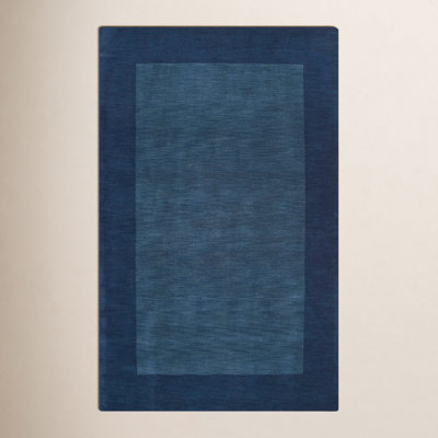 Dolma Navy Hand-Loomed Wool Rug