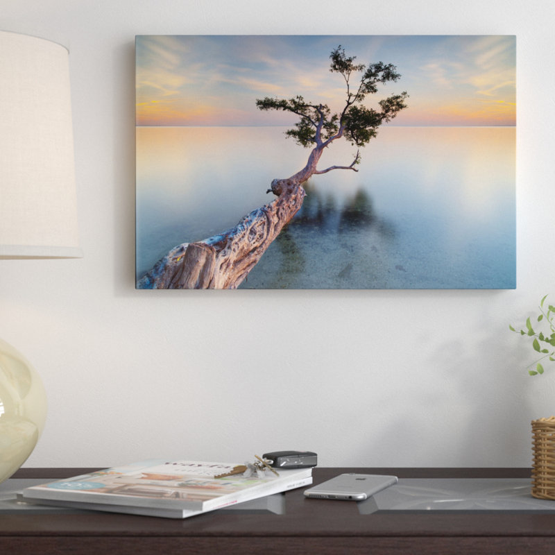 « Water Tree XIV », reproduction de photo, Toile avec cadre en bois classique, H 18 po x l 26 po x P 1,5 po