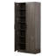 Armoire à chaussures Farmhouse avec six tablettes en gris rustique-1970874809