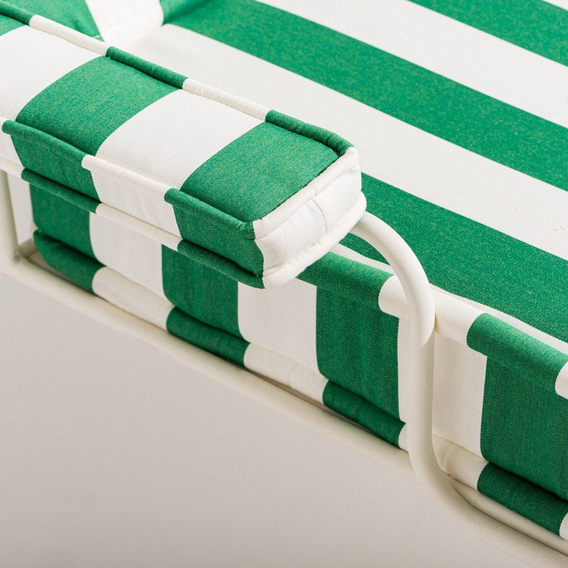 Waterhouse Outdoor Lounge Chair Cushion, Green Striped