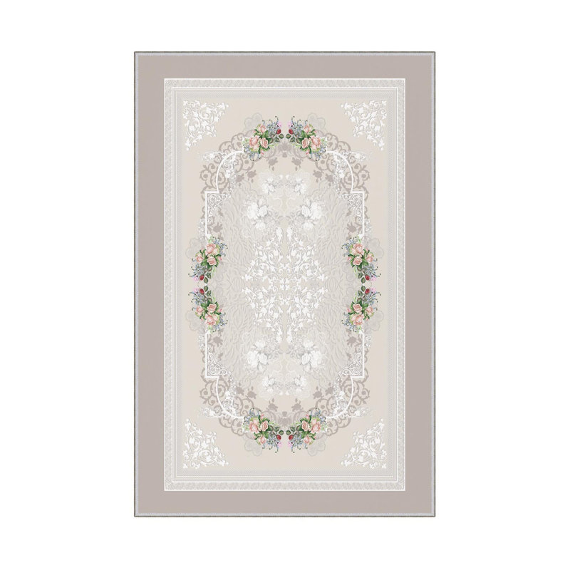 Tapis tissé de qualité supérieure (1,6 x 2,6 pieds), 100% polyester, d'une hauteur de poils de 0,3 po | Pois antibactérien antidérapant en PVC | Lavable à la machine, impression numérique 3D | Idéal pour le salon, la chambre à coucher et le vestibule