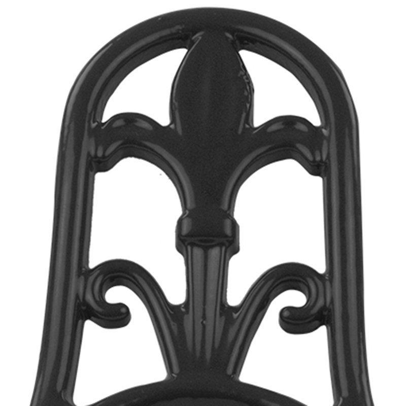Metal Oval Spoon Rest, Black
