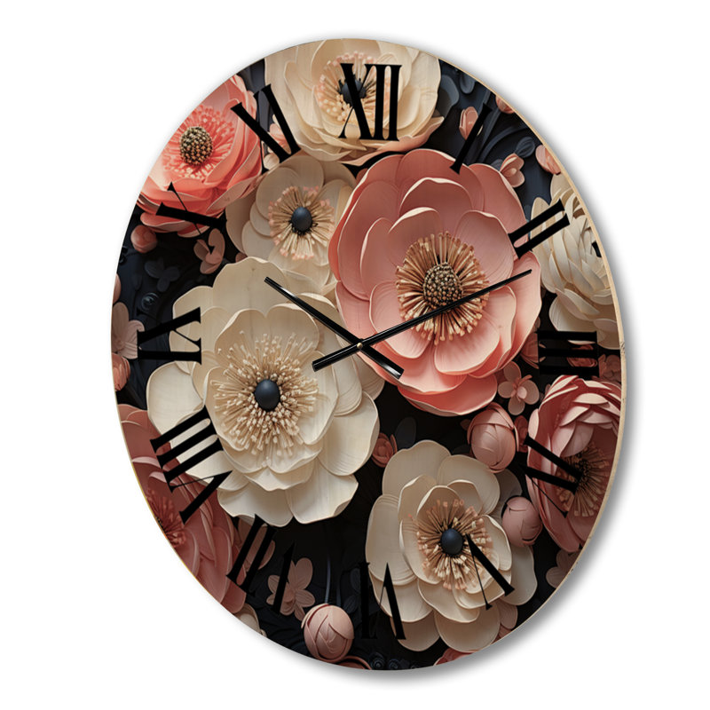 Horloge murale en bois massif Mattisen, Grand