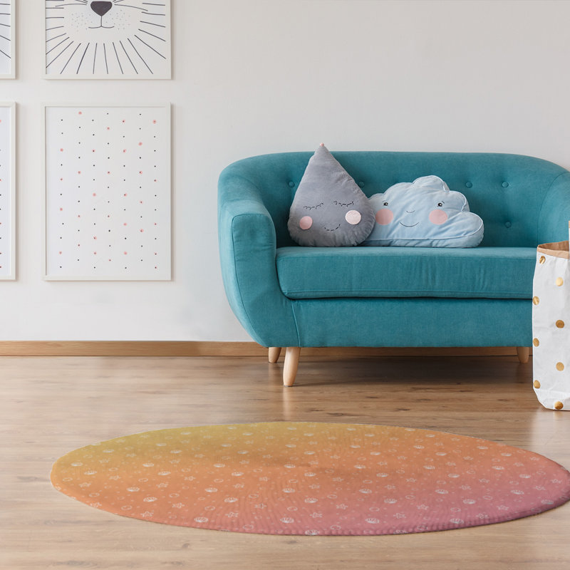 Tapis zone orange coquillage, Rectangle 3 pi x 5 pi