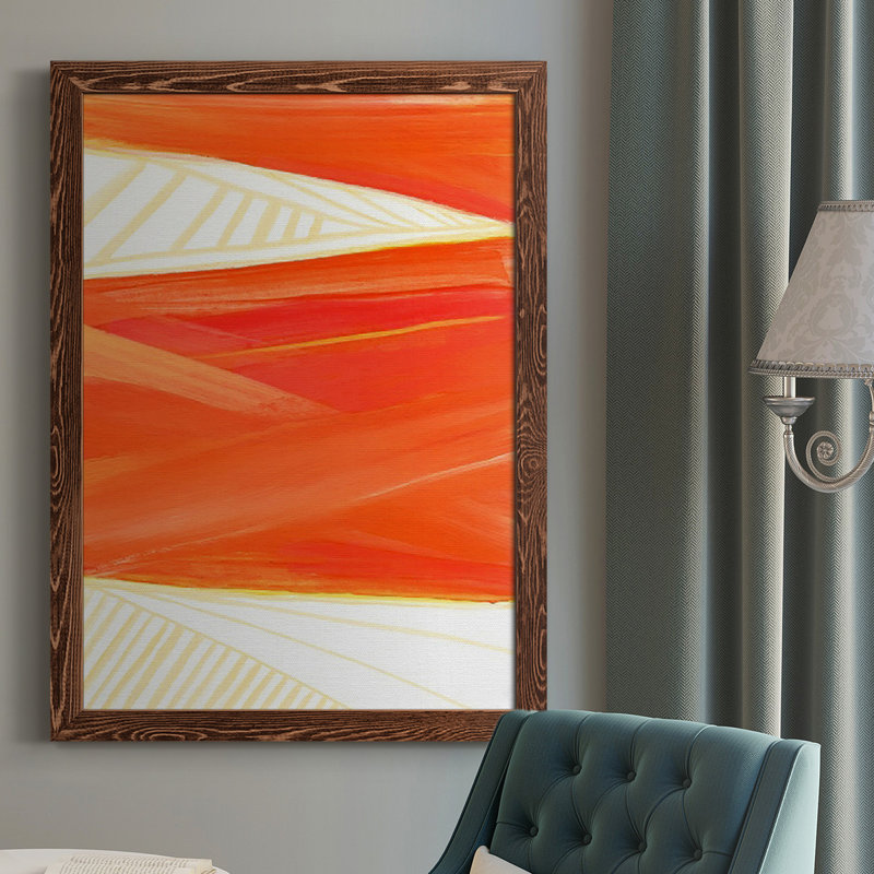 Sandefur Warm Rays I, reproduction d'art sur toile, H 37,5 po x l 27,5 po x P 1 po, Cadre érable