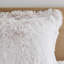 3 pièces, double / grand, édredon en fausse fourrure à poils longs, rose et blanc, rembourrage en duvet synthétique, revers doux, lavage en machine à froid, séparément