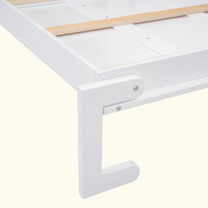 Lit escamotable double pleine grandeur, Double, Gris