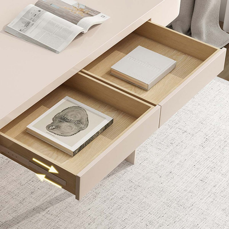 Bureau d'écriture avec tiroirs, H 29,53 po x l 62,99 po x P 23,62 po, Blanc