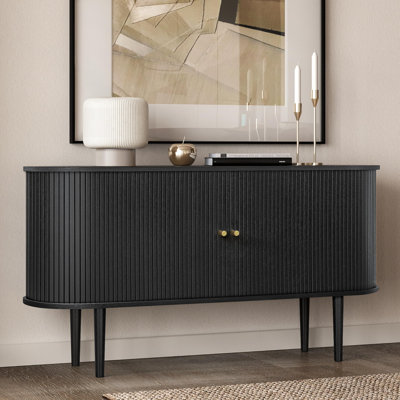 Sideboard Cabinet with Doors and Shelves - Cabinet for Living Room, Bedroom, Entryway and Office Credenza. Kitchen Buffet, Modern Media Console Table