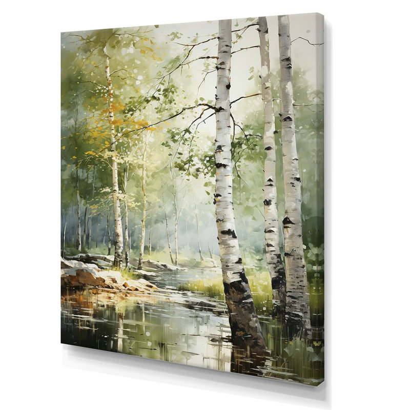 «Tranquil Shadows Green Forest III», reproduction sur toile, Toile tendue, H 20 po x l 12 po x P 1 po