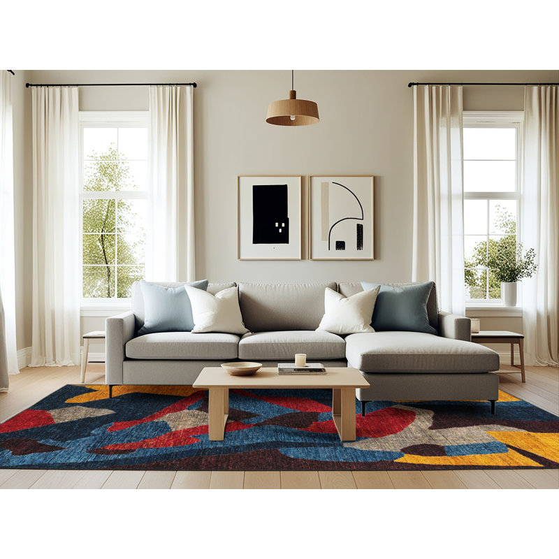 Tapis abstrait moderne 4264, Rectangle 6 pi x 9 pi