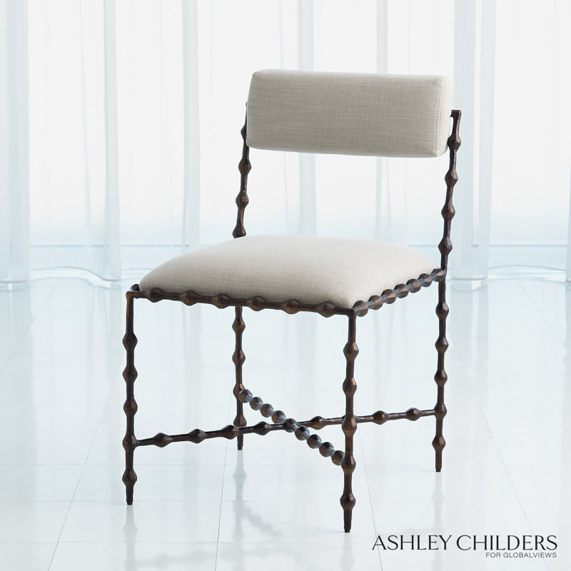 Elder Dining Chair-Leaf-Avoletta, Gray, Bronze