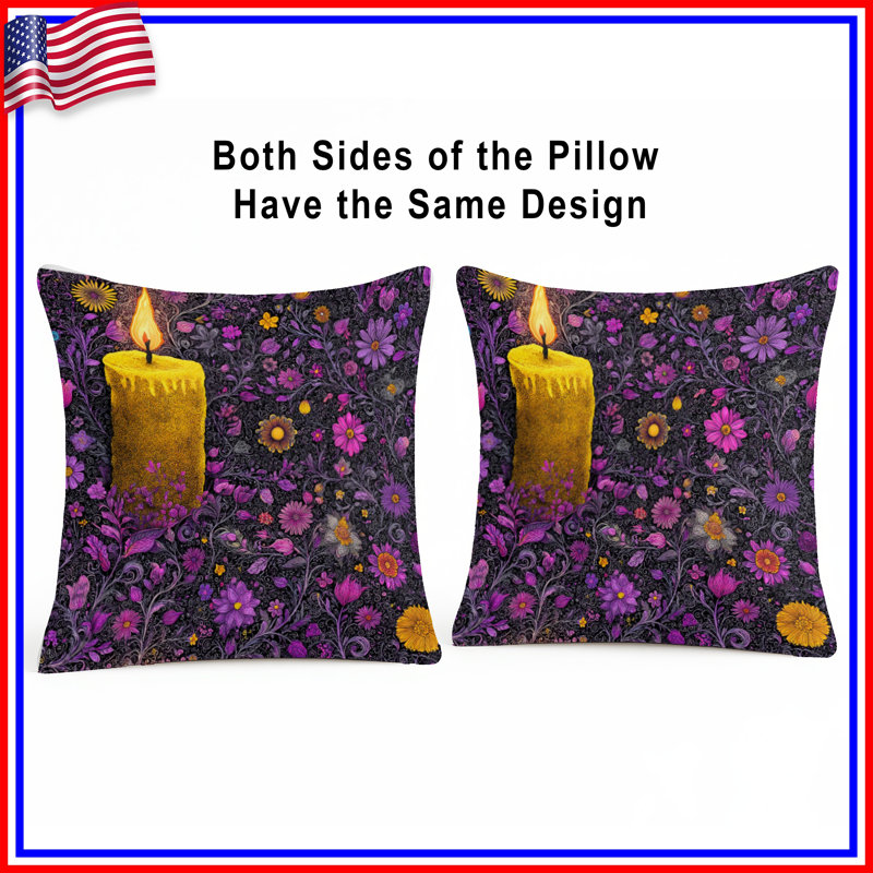 Coussin Candle, 14 X 14 pouces
