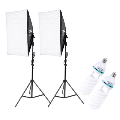 135W Bulb Single Head Soft Light Box Two Lighting Kit