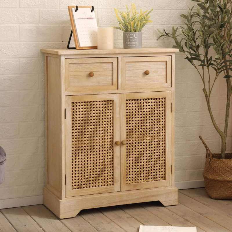 Aagot Fully Assembled Solid Wood 2 Door Cabinet