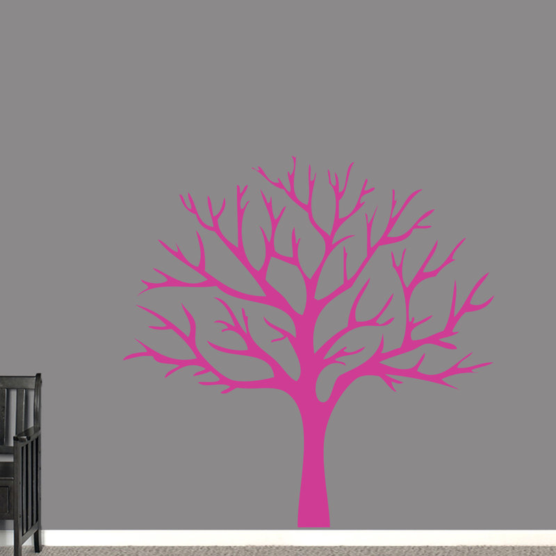Aquinas Plants & Flowers Wall Decal, Hot Pink