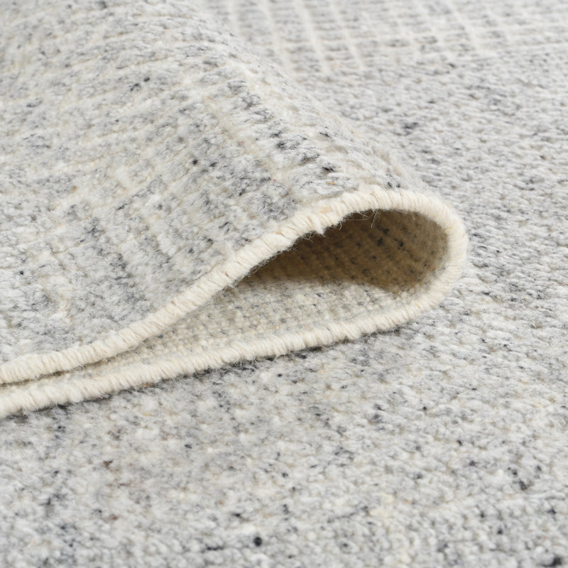 Arlington Moroccan Gray Hand-Knotted Area Rug, Rectangle 10' x 14'