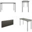 Table pliante en vinyle 20 po x 48 po, noir
