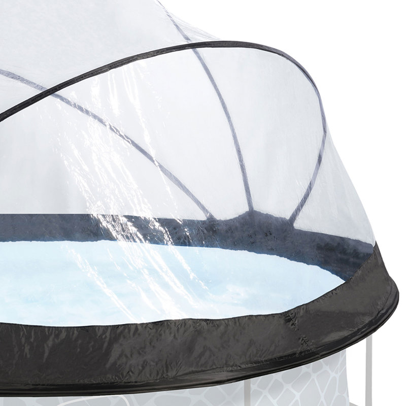EXIT Toys Round Multifunctional Cover Dome Enclosure for Outdoor Pools, 	10'5" W