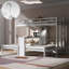 Lit superposé simple au-dessus de simple avec bureau intégré, tablettes de rangement et lampe de lecture à DEL, blanc-2132915945