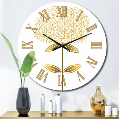 Horloge murale florale
