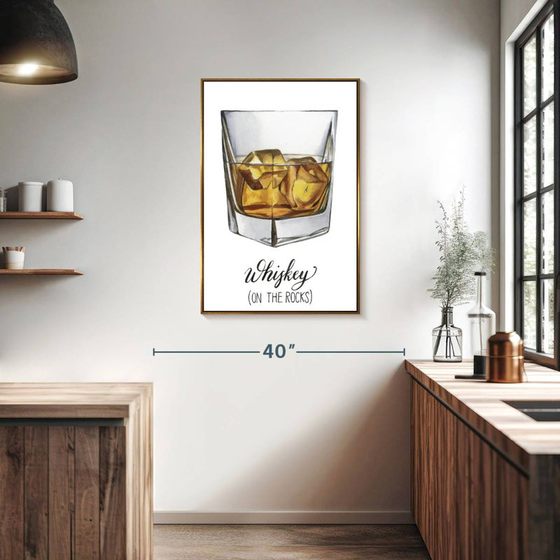 Classic Happy Hour IV, Floating Frame Gold, 25" x 37"