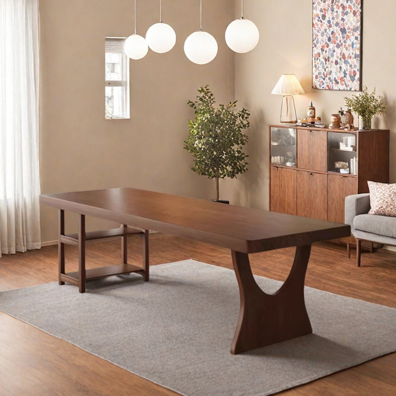 Practical And Durable Ash Wood Large Table, 29.52"H x 78.74"L x 31.49"W