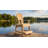 Adirondack Balcony/Pub Chair with Built on Footrest – Premium Pressure-Treated Pine, Elevated Outdoor Seating for better views over Deck, Porch, or Balcony Railings. Made in the USA