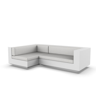Canapé modulaire d'extérieur avec coussins 102,25 po Vela