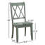 Chaise d'appoint à dossier croisé en bois massif Eshell-347134971