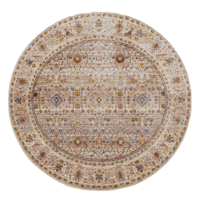 Zaina Grey Rug, Round 5'