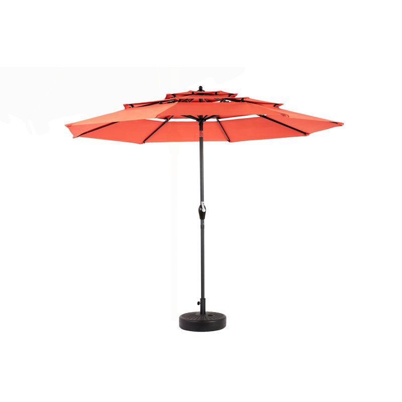 Parasol à 3 niveaux en aluminium, Orange