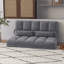 Canapé convertible, canapé-lit pliant, chaise longue d'invité avec 2 coussins, dossier et appui-tête réglables, gris foncé