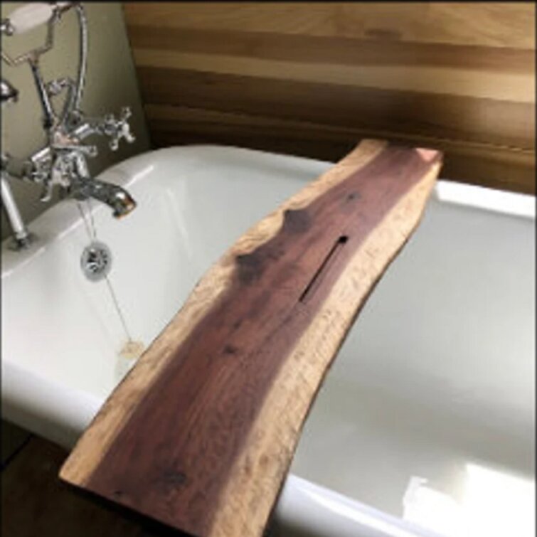 Live Edge Bath Caddy Walnut 