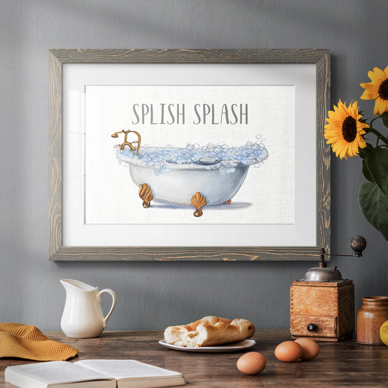 " Splish Splash ", Gray, 22" H x 32" W x 1.5" D