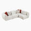  Canapé modulaire modulaire et contemporain 4 pièces Humiston 121,5 po - accoudoirs ronds, coussins attachés