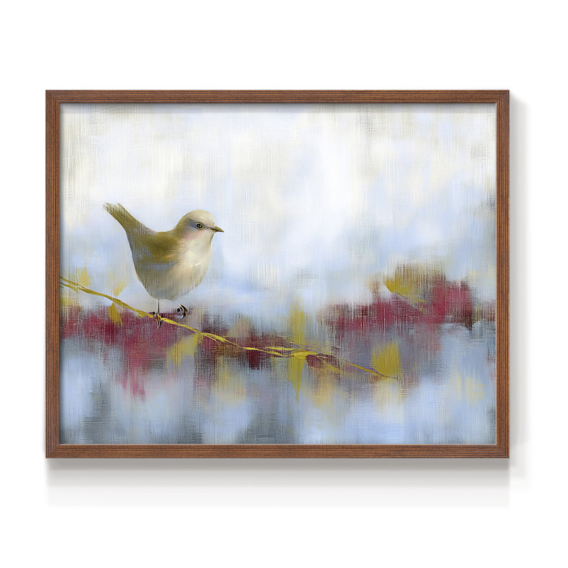 Chirstmas Art-CDXCVI -Framed Print - Restickable, H 11 po x l 14 po, Noyer