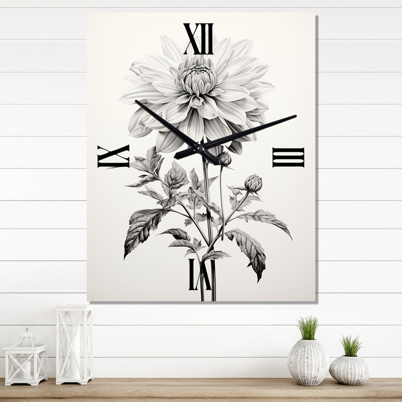 Horloge murale Aireana - Dahlia, Grand