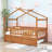 Twin Wood House Bed with Twin Trundle-42697015