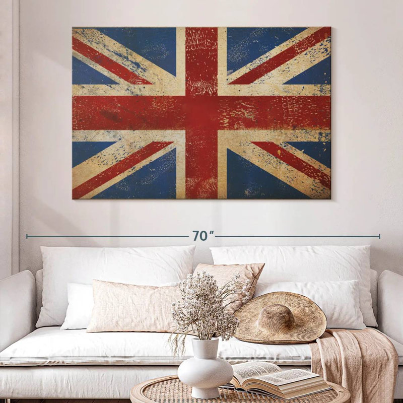 Borges Grunge Union Jack, H 34 po x l 51 po