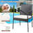 Wicker Premium All-Weather Wicker Outdoor Dining Armchair with Cushion