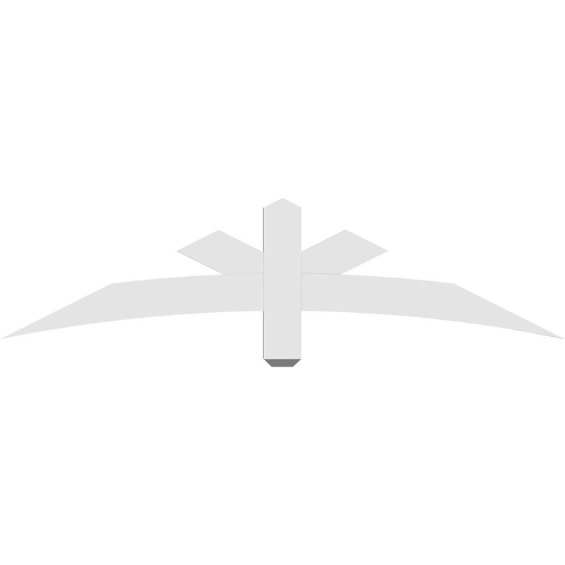 Support de pignon Alberta Alberta, H 15 po x l 60 po (pas: 6/12), P 4 po x F 4 po, Signature uréthane