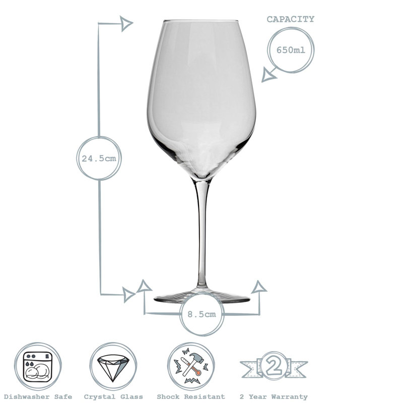 Inalto Tre Sensi Red Wine Glasses, 650ml, 12