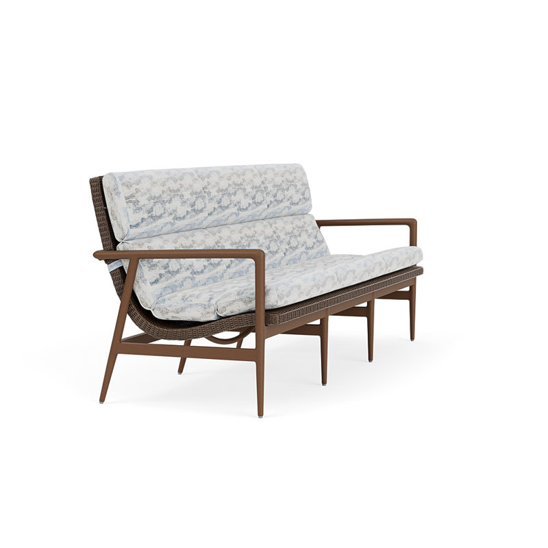 Cascade Outdoor 3 - Seat Patio Sofa, Stratosphere Cloud, Bark