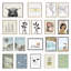  Sylvie Modern Line, toile abstraite encadrée noire et blanche 3 et 4 par le studio Creative Bunch, 18 pièces, 24 x 24 po