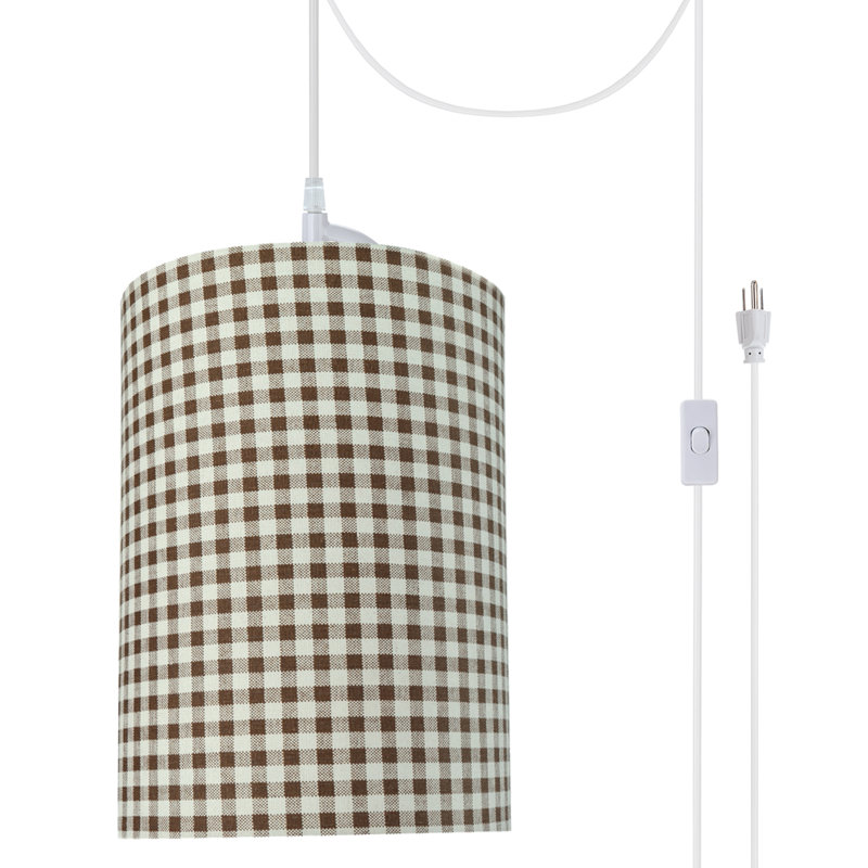 Hebden 1 - Light White Single Pendant, Brown/White