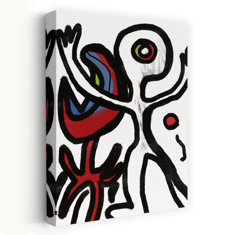 Vibrant Abstract Characters Abstract Modern Wall Art Print by Little Dean - Wrapped Canvas Print, 45.72cm H x 30.48cm W