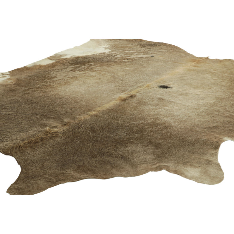 Rug & Kilim’S Extra Large Cowhide Rug In Beige-Brown And Cream Tones